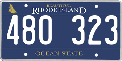 RI license plate 480323