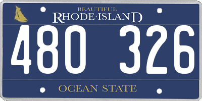 RI license plate 480326
