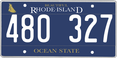 RI license plate 480327