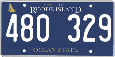 RI license plate 480329