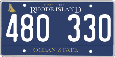 RI license plate 480330