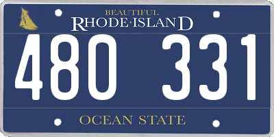 RI license plate 480331
