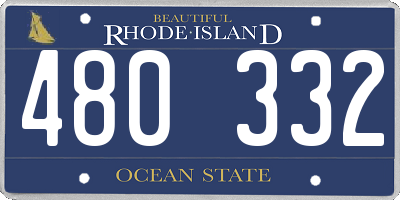 RI license plate 480332