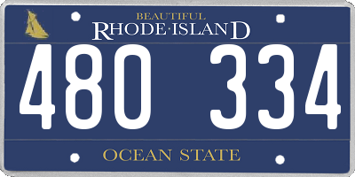RI license plate 480334