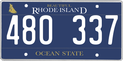 RI license plate 480337