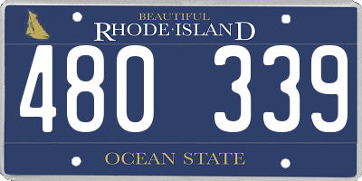 RI license plate 480339