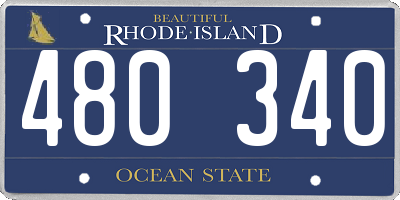 RI license plate 480340