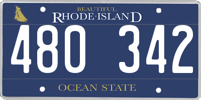 RI license plate 480342