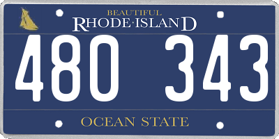 RI license plate 480343