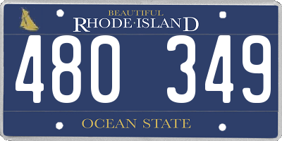 RI license plate 480349