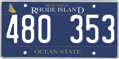 RI license plate 480353