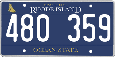 RI license plate 480359