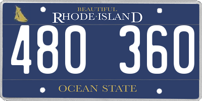 RI license plate 480360