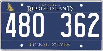 RI license plate 480362