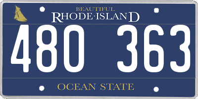 RI license plate 480363