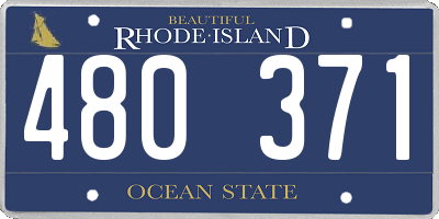 RI license plate 480371