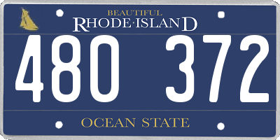 RI license plate 480372