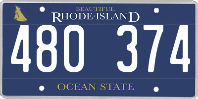 RI license plate 480374