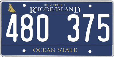 RI license plate 480375