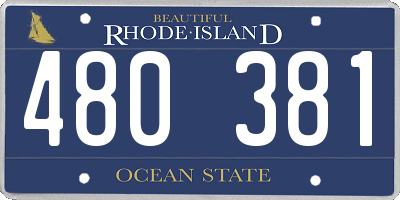 RI license plate 480381