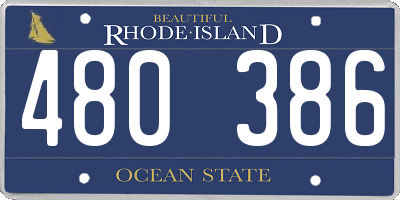 RI license plate 480386