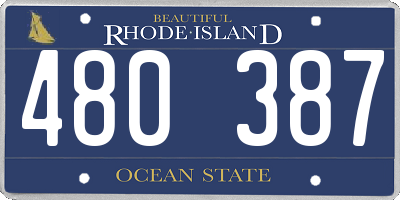 RI license plate 480387