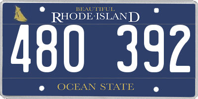 RI license plate 480392