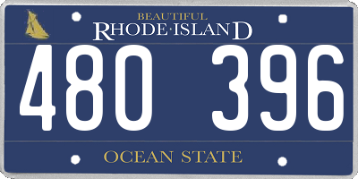 RI license plate 480396