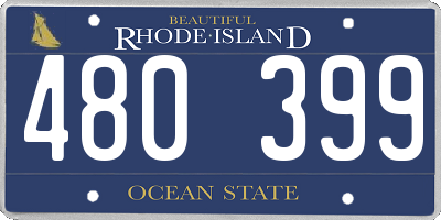 RI license plate 480399