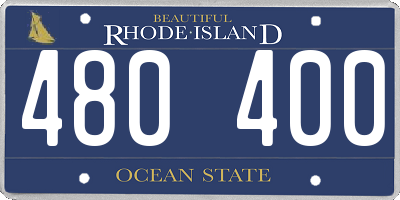 RI license plate 480400
