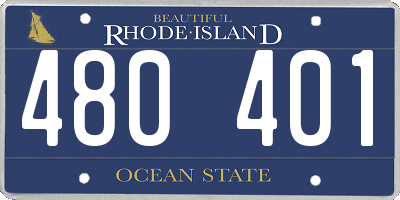 RI license plate 480401