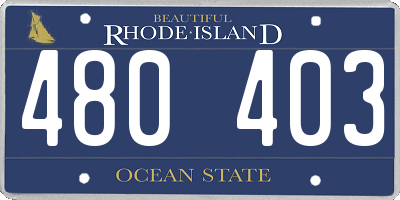 RI license plate 480403