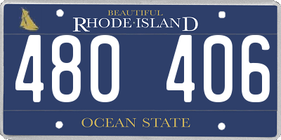 RI license plate 480406