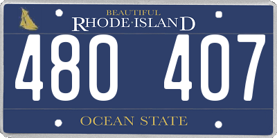 RI license plate 480407