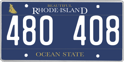 RI license plate 480408