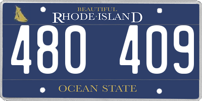 RI license plate 480409