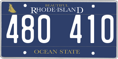 RI license plate 480410