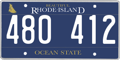 RI license plate 480412