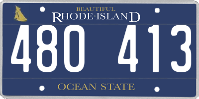 RI license plate 480413
