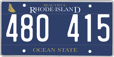 RI license plate 480415