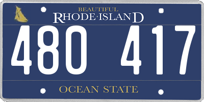 RI license plate 480417