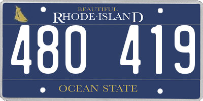 RI license plate 480419