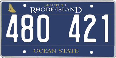 RI license plate 480421