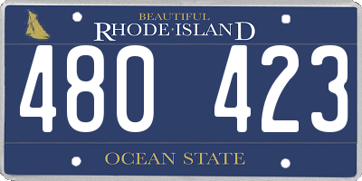 RI license plate 480423