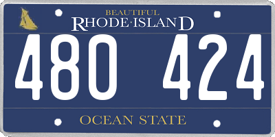 RI license plate 480424