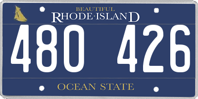 RI license plate 480426