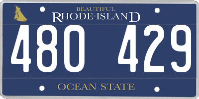 RI license plate 480429