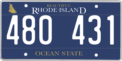 RI license plate 480431