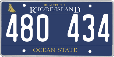 RI license plate 480434