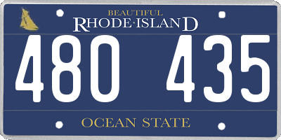 RI license plate 480435